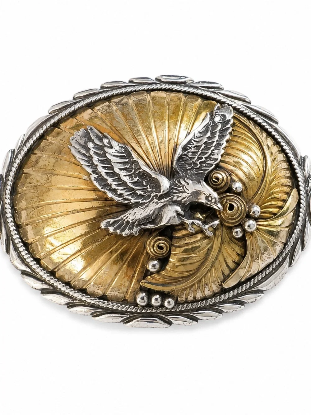 Vintage Navajo Sterling Eagle Belt Buckle
